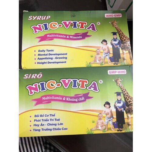 Siro Nic Vita cung cấp các vitamin cho bé ăn ngon và phát triển