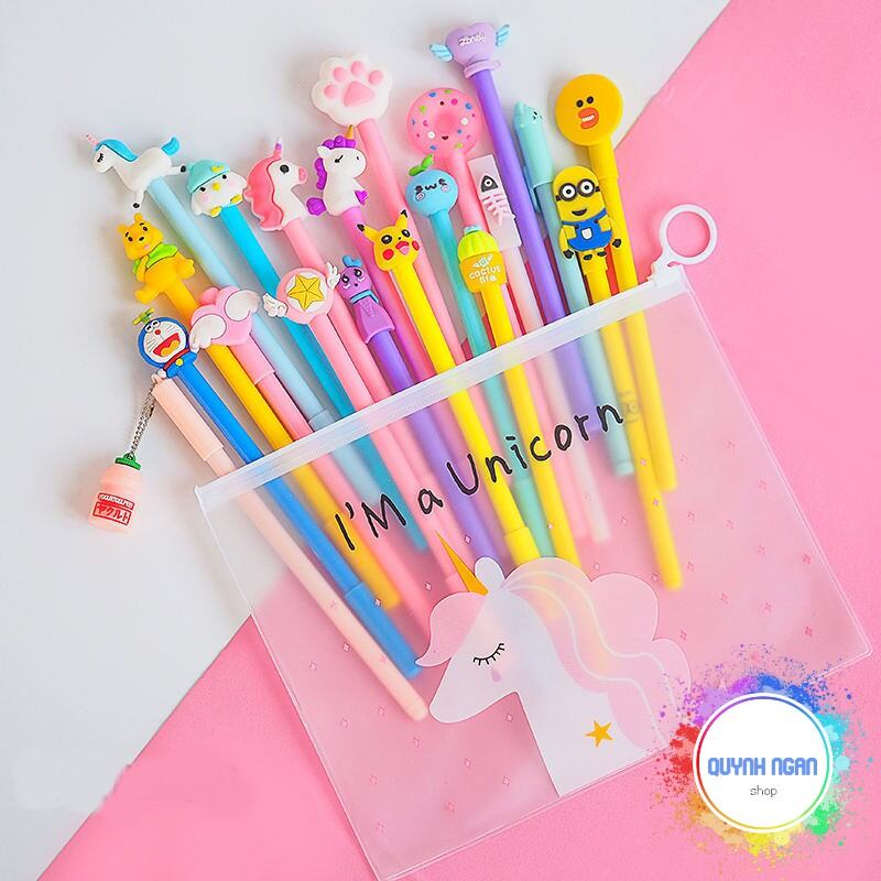 Set 30 bút bi hình con vật đáng iu