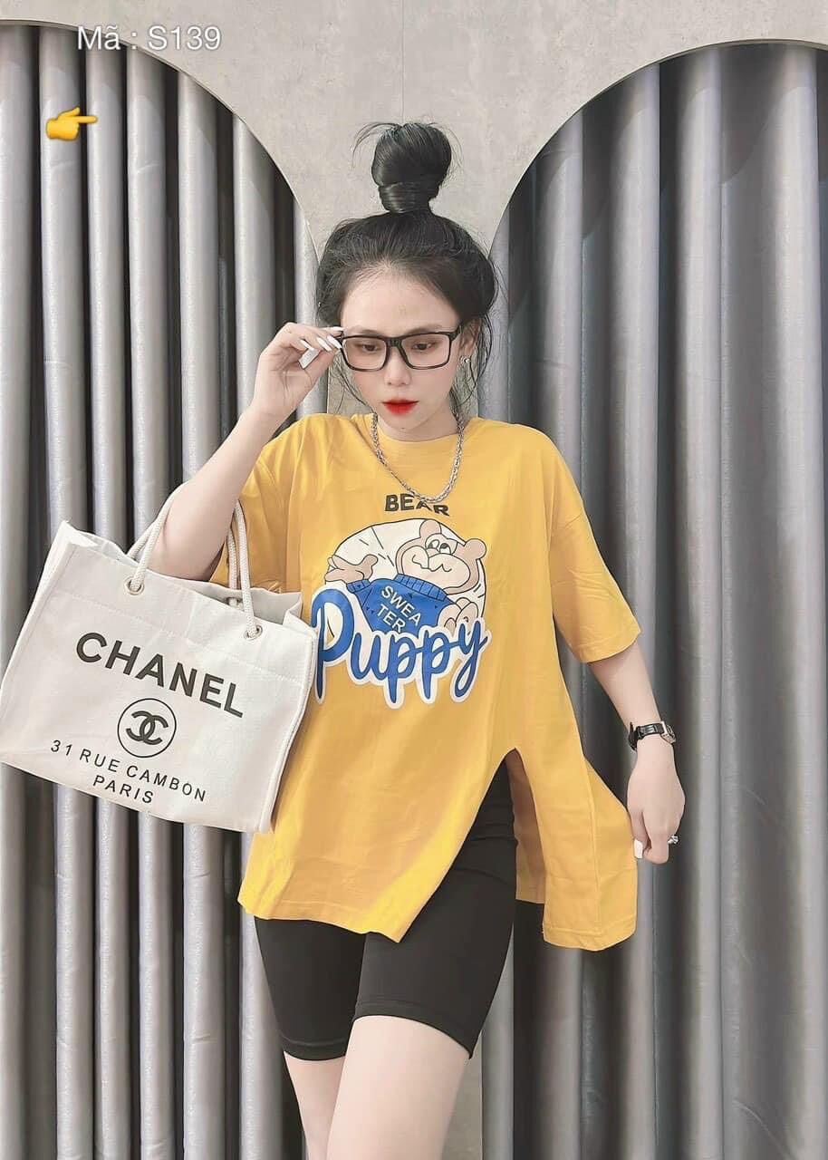Set bộ áo thun mix quần legging - puppy