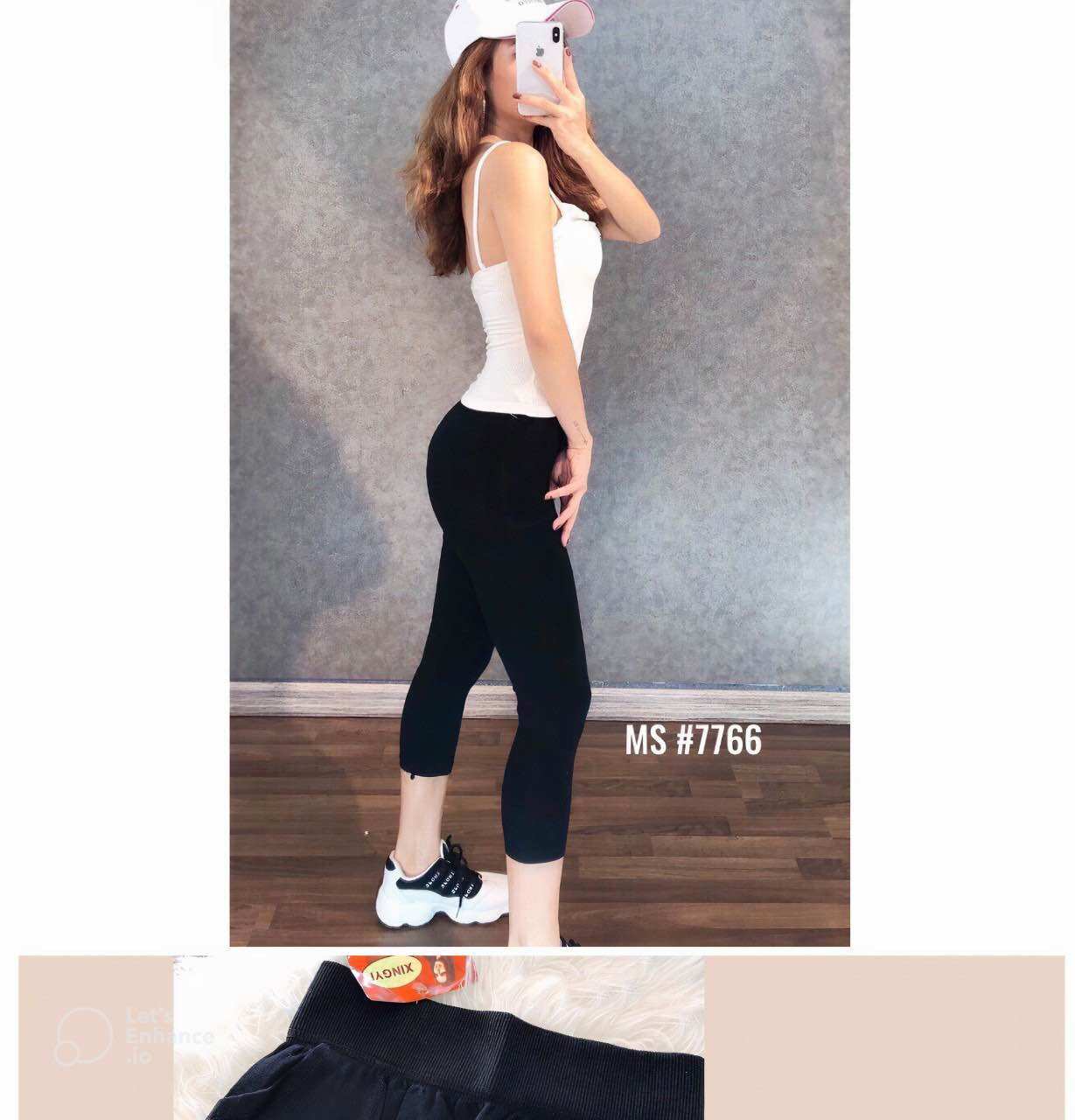 Quần lửng 7766 legging qc 2 túi chiều dài 71cm