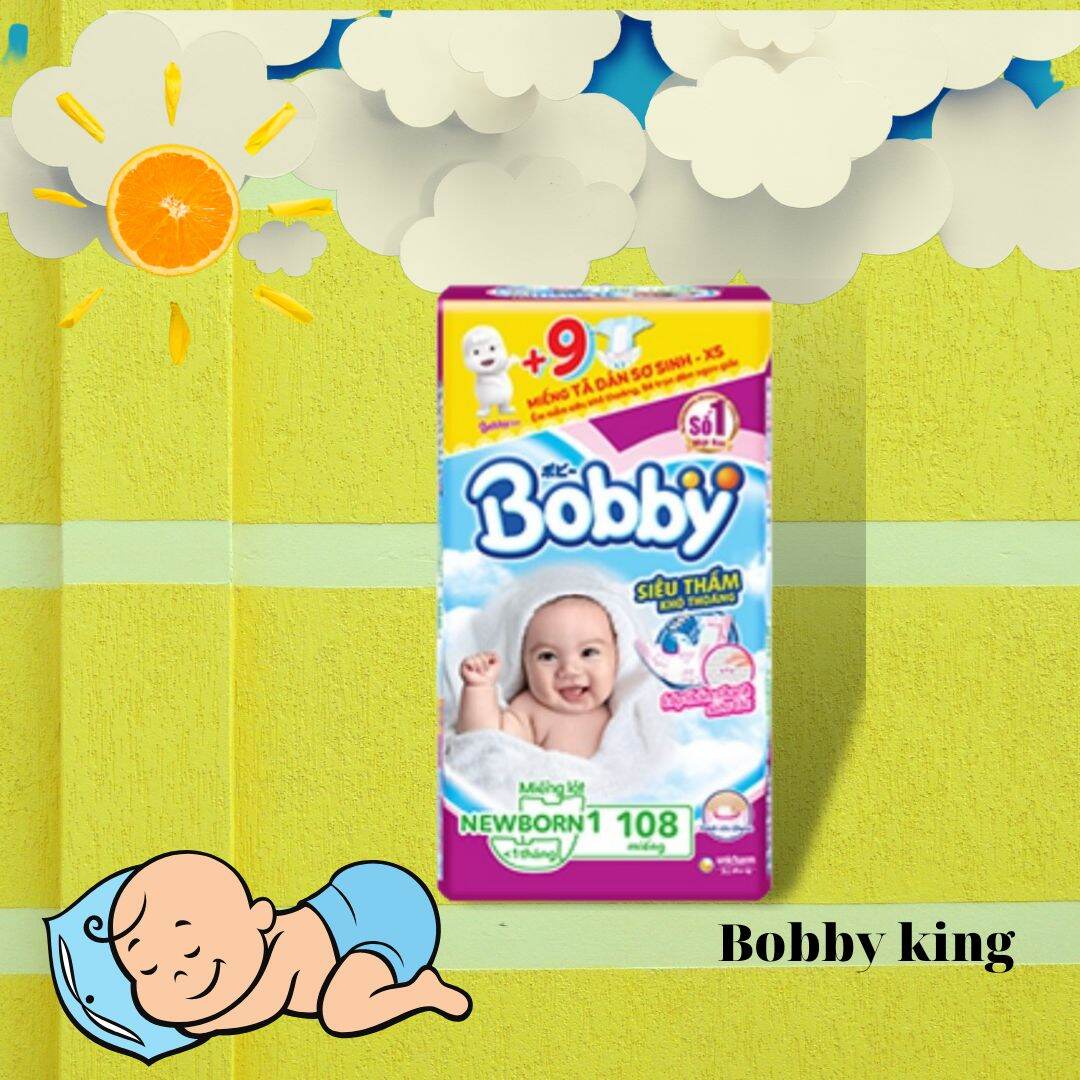 Tấm Lót Tã Bobby Newbon 1 -108 miếng (mới) siêu thắm khô thoáng