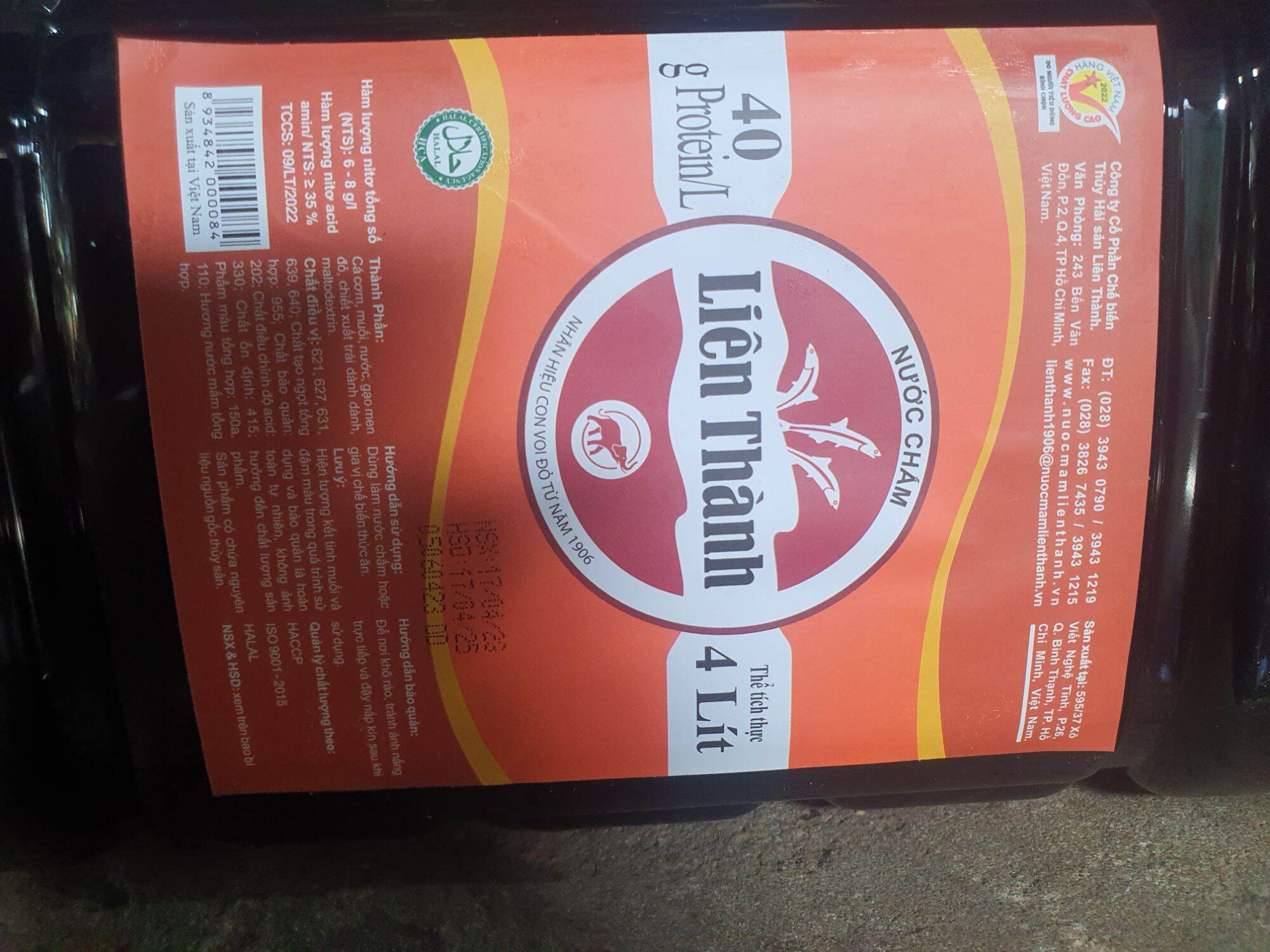 nước mắm Liên Thành bình 4 lít