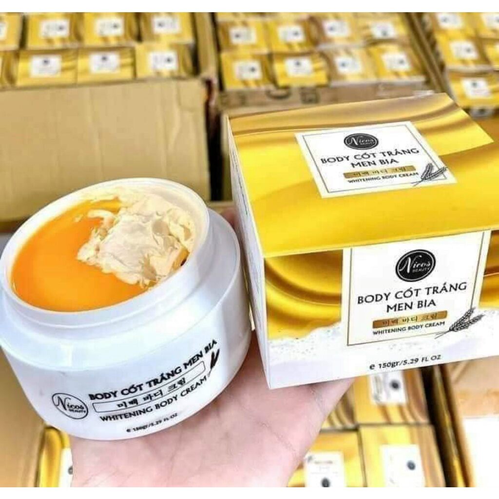 Kem body cốt trắng men bia nicos - mỹ phẩm nicos beauty