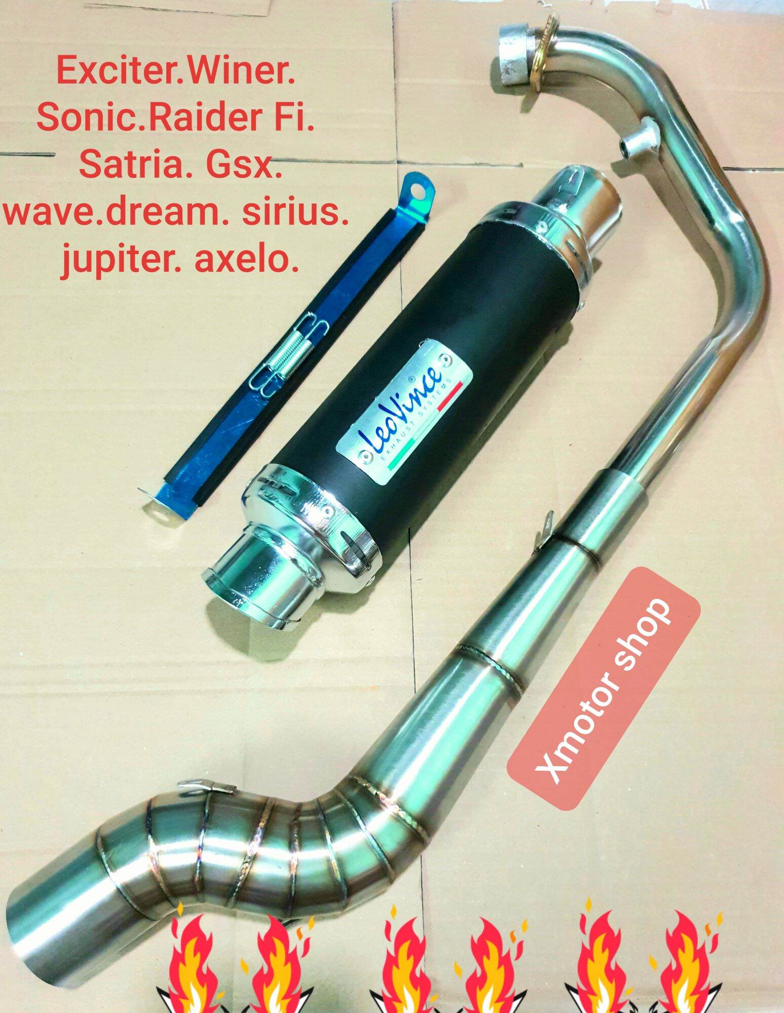 Pô Leovince gắn Exciter winer winer x sonic raider satria gsx và các dòng xe khác.