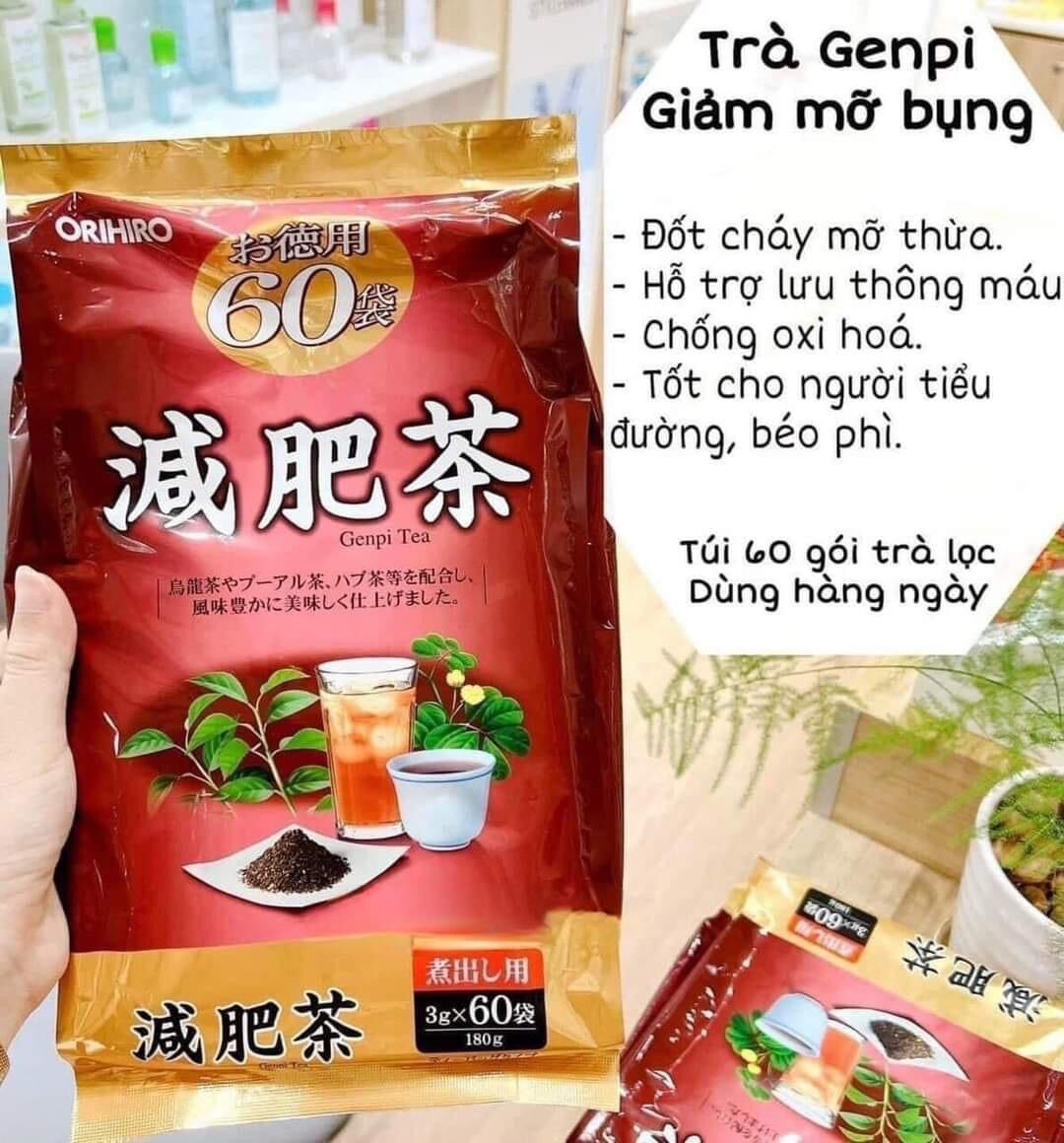 Trà giảm mỡ bụng genpi tea orihiro 60 gói