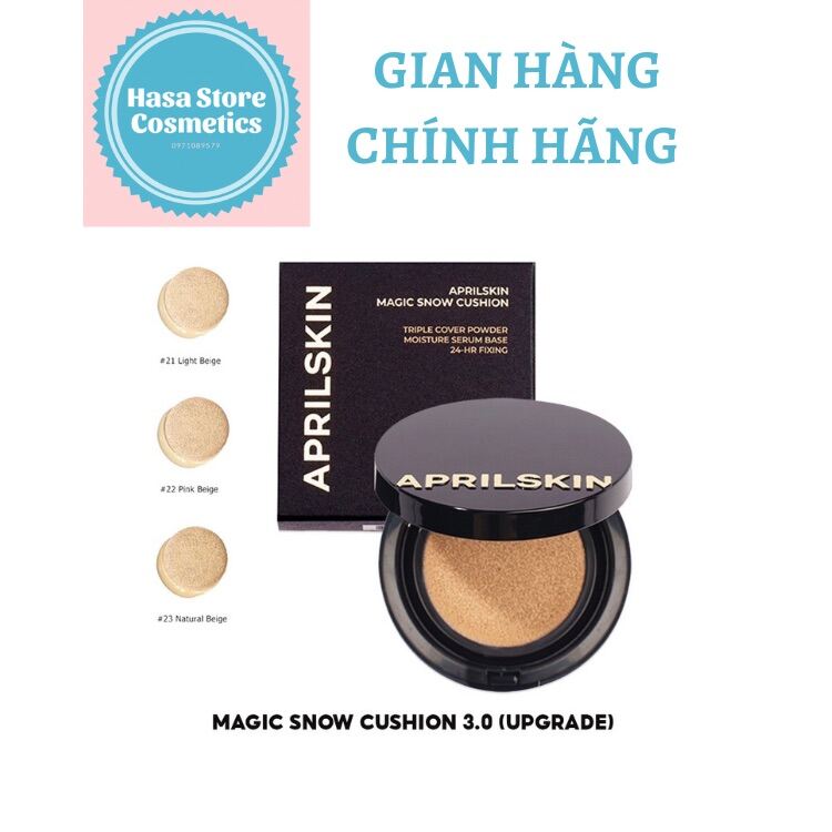Phấn nước che phủ hoàn hảo AprilSkin Magic Snow Cushion 3.0