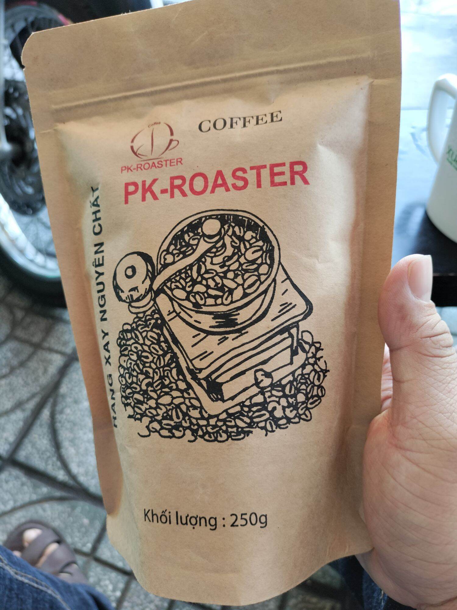 Cà phê hạt arabica 250g hạt s16