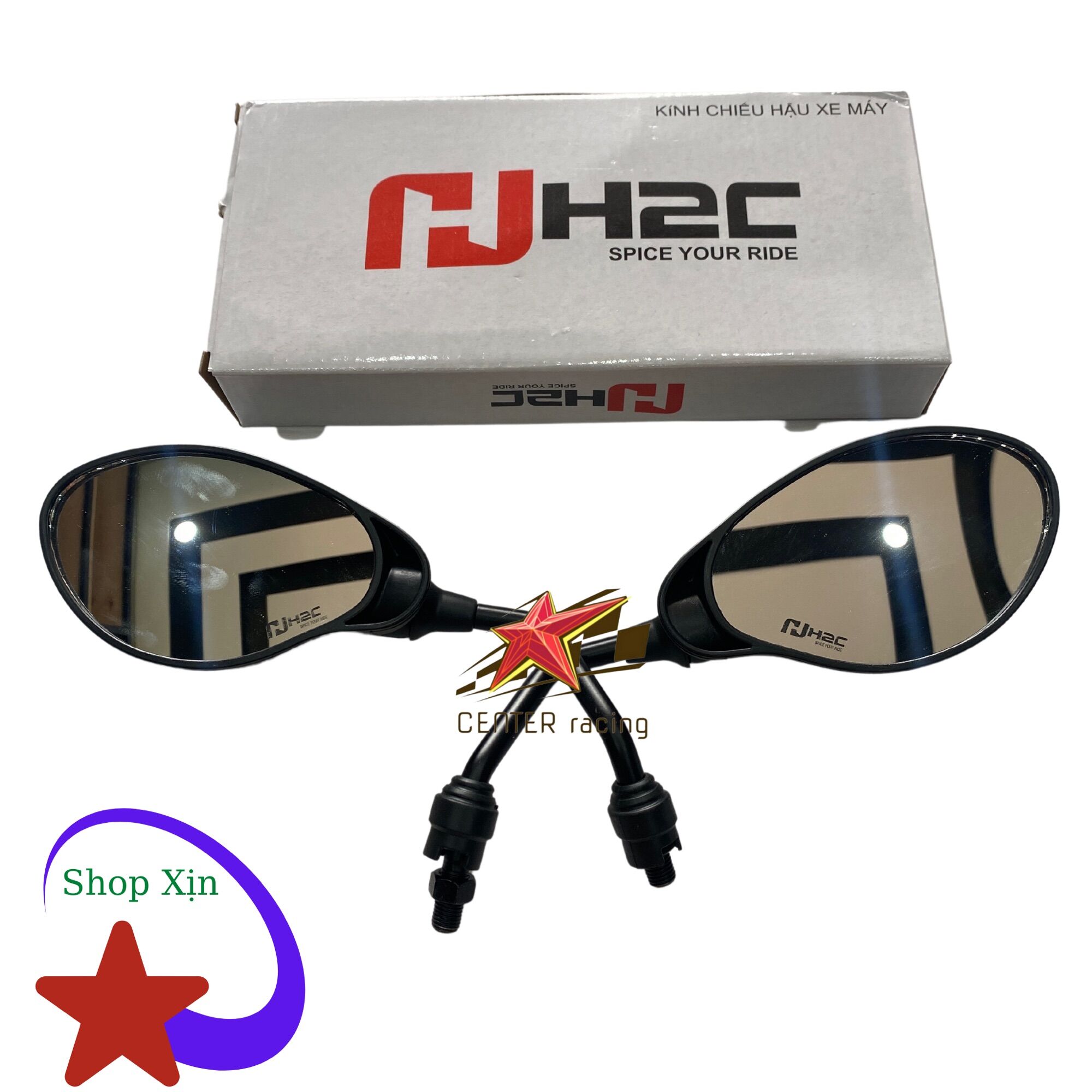 Kính chiếu hậu HRC Thái Lan chân đen Xịn