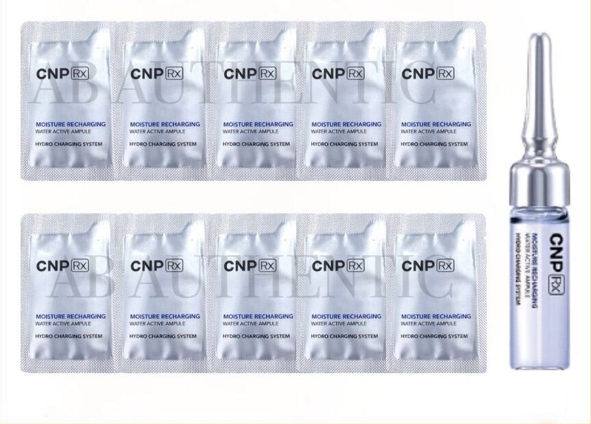 Combo 10 Sample Sample Tinh Chất Cấp Nước - Dưỡng Ẩm Chuyên Sâu Cnp Rx Moisture Recharging Water Active Ampule Hydro Charging System 1Ml