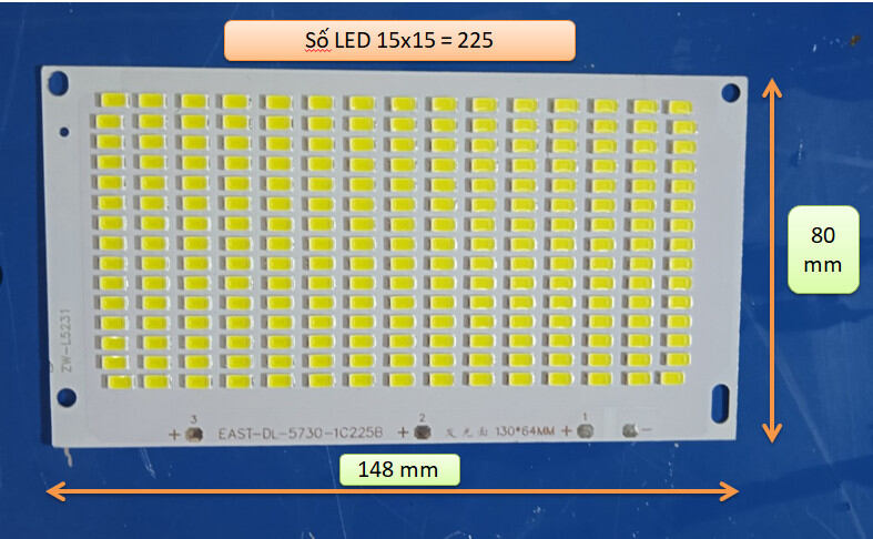 mạch điều khiển+ chip led 200w