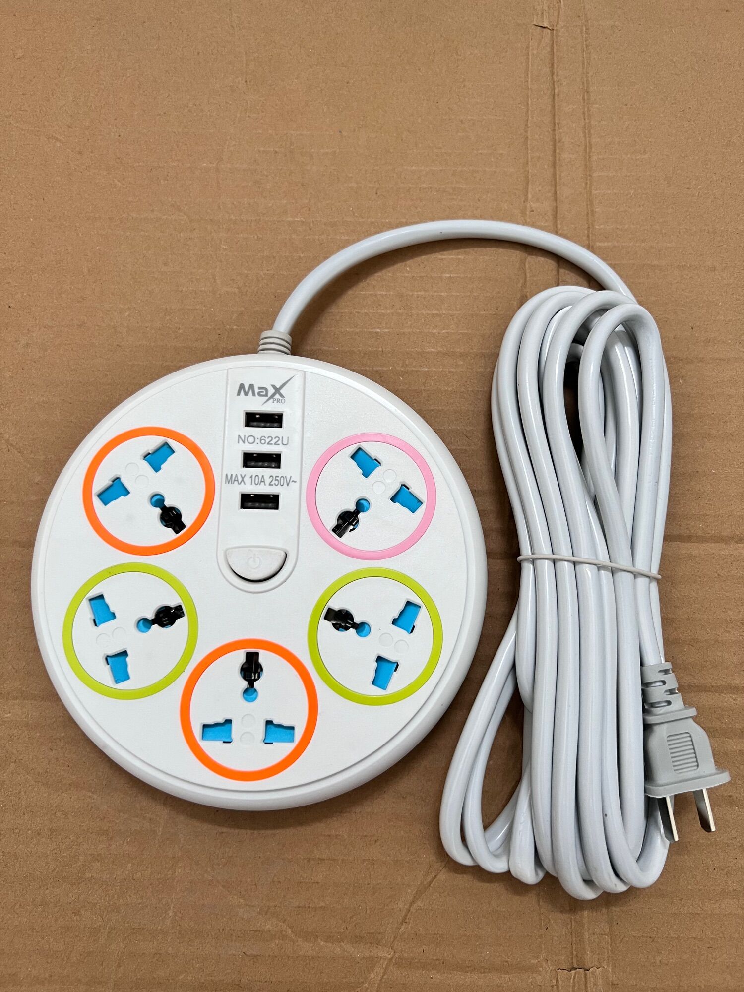 Ổ cắm điện tròn đa năng sạc usb dây dài 5m