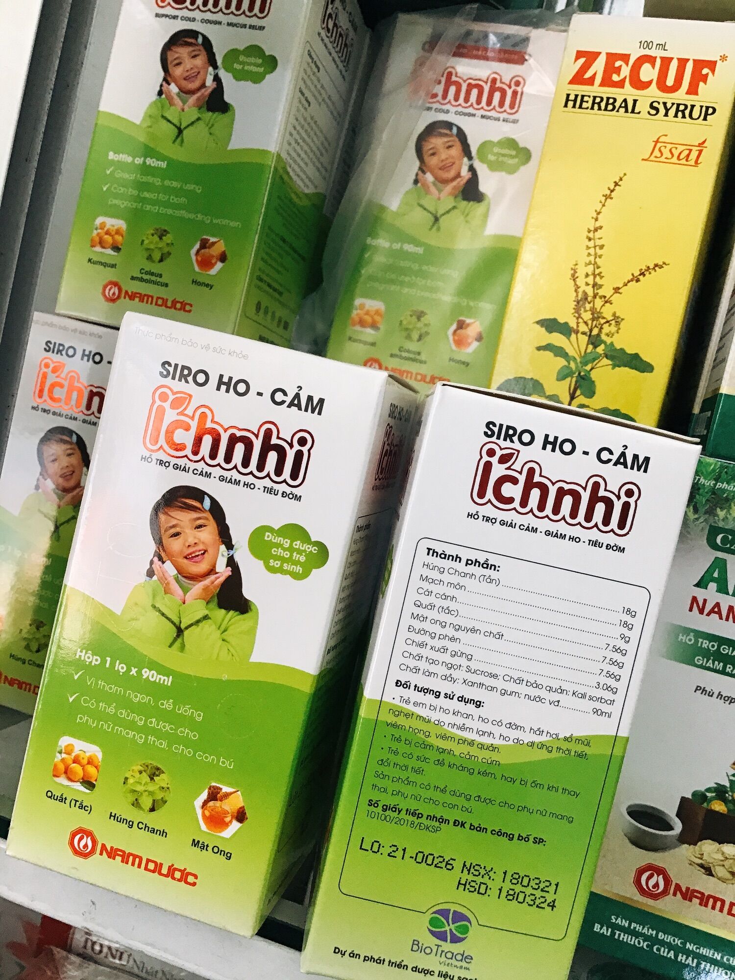 [HCM] Siro cảm ho ÍCH NHI chai 90ml