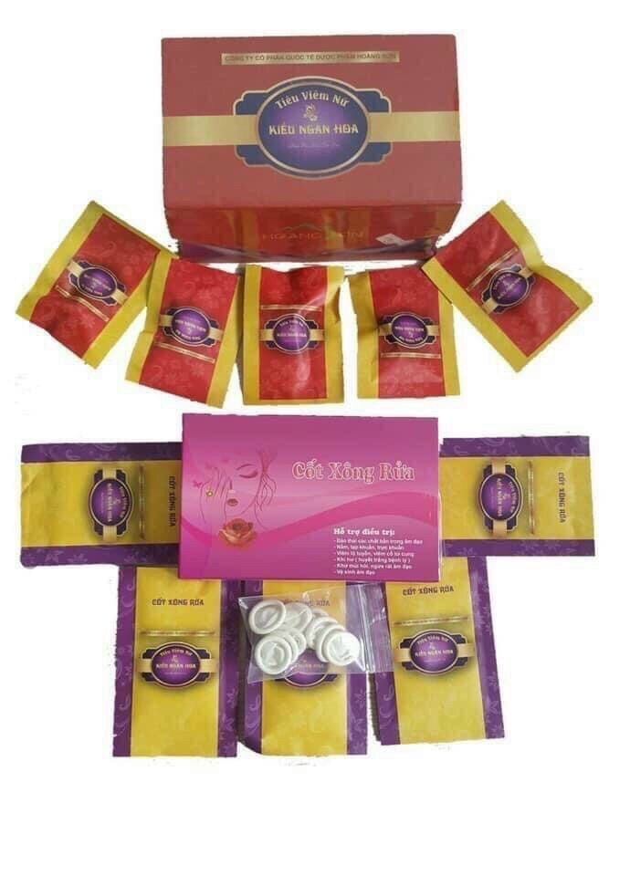 Tiêu viêm nữ Hoàng sơn(tặng hộp cốt xông rửa 5 gói)