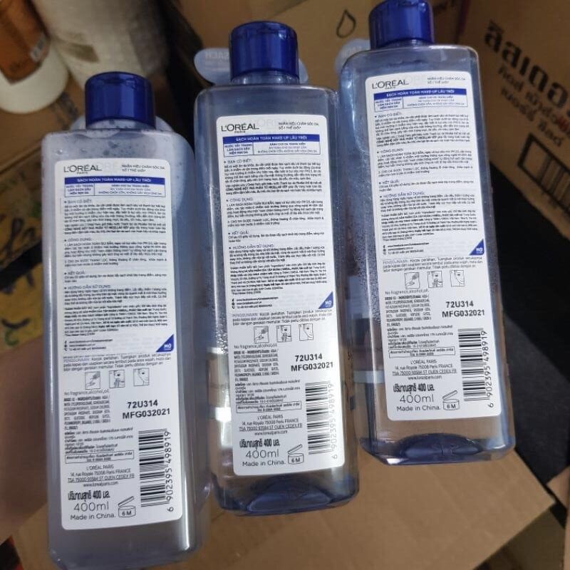 Nước tẩy trang L’Oreal 400ml Paris Micellar Water 3 in 1