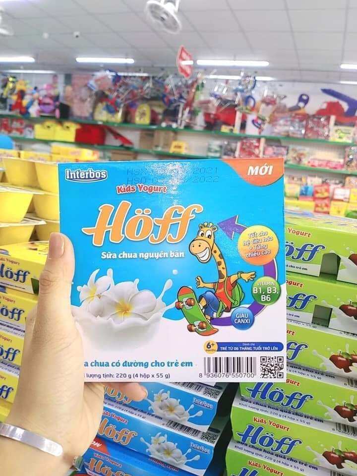 Sữa Chua Hoff vị tự nhiên dành cho trẻ em Bao date mới