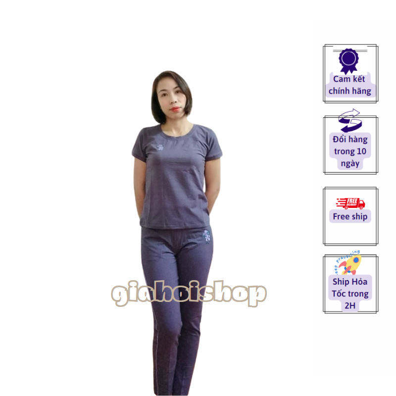 Bộ đồ nữ, bộ mặc nhà tay ngắn quần dài chất liệu cotton Gia Hồi  size M đến 3XL ICI