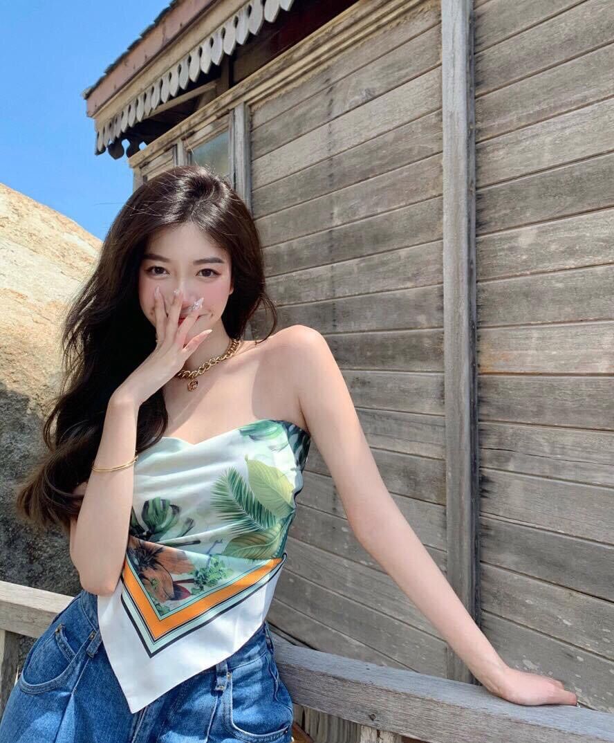 [HCM]Khăn bandana họa tiết ( ảnh thật - chất kate lụa mịn )