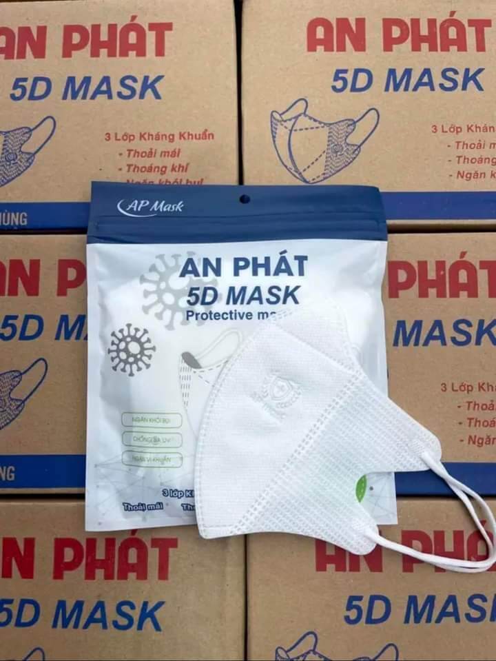 Freship max Bán sỉ thùng 200 chiếc Khẩu trang 5D Mask An Phát (Set 200 cái)