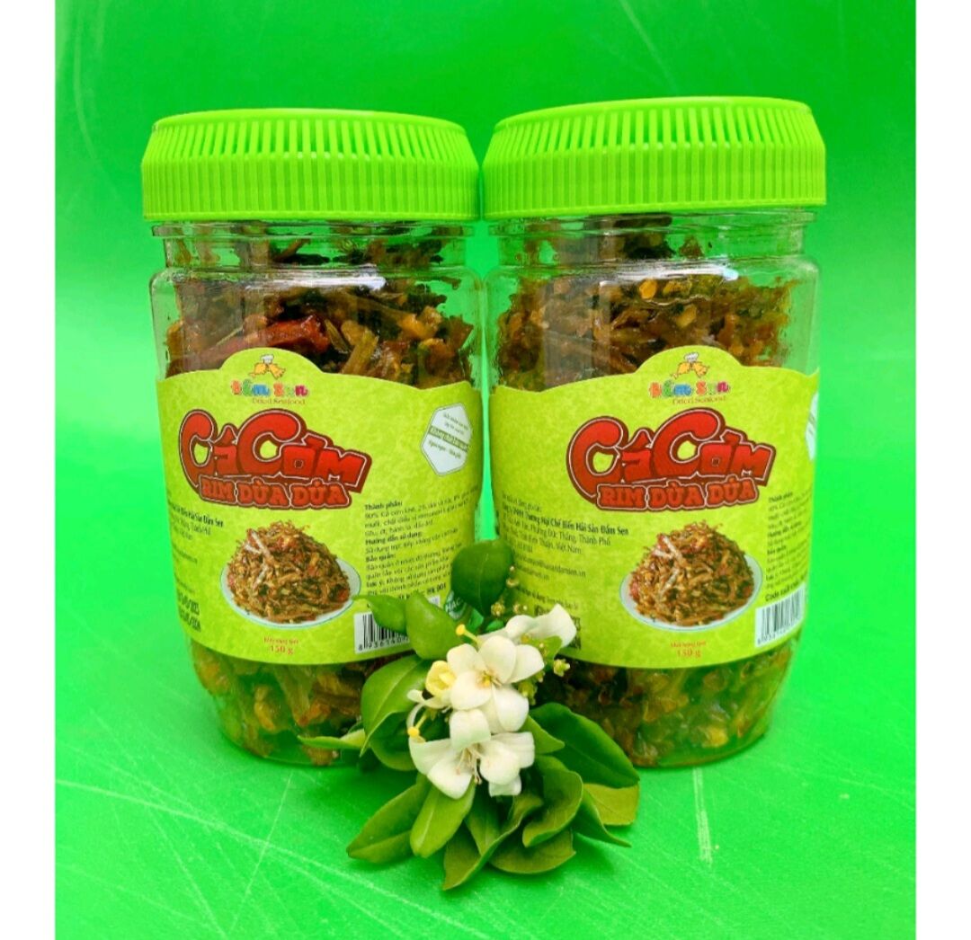 CÁ CƠM RIM DỪA ĐẦM SEN HỘP 150G