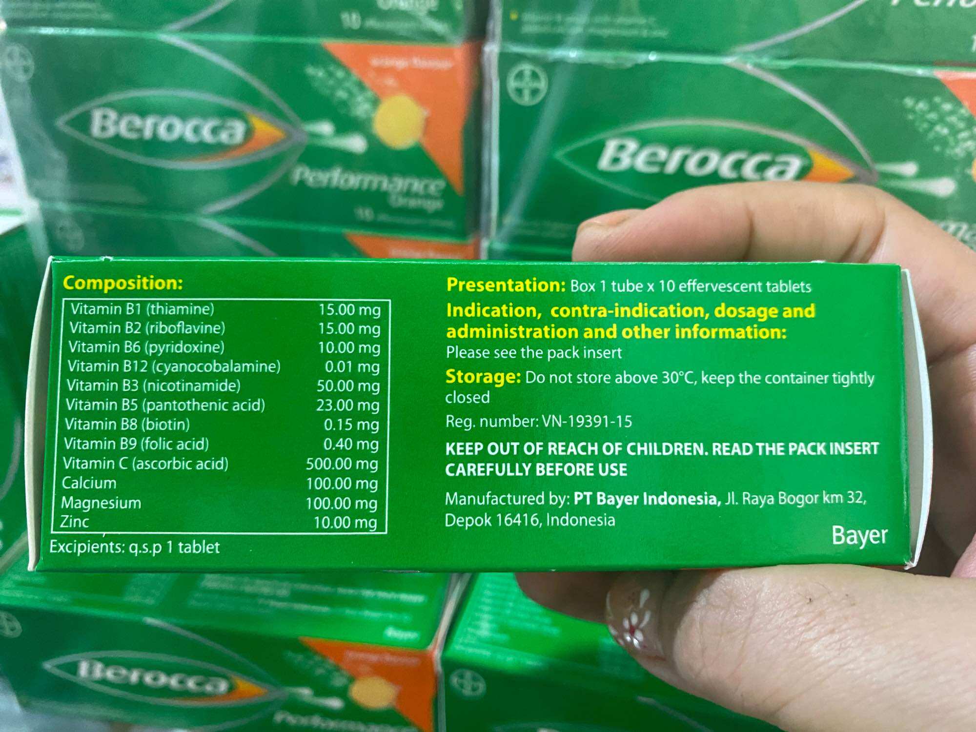 VIÊN SỦI BEROCCA Performance hộp 10 viên