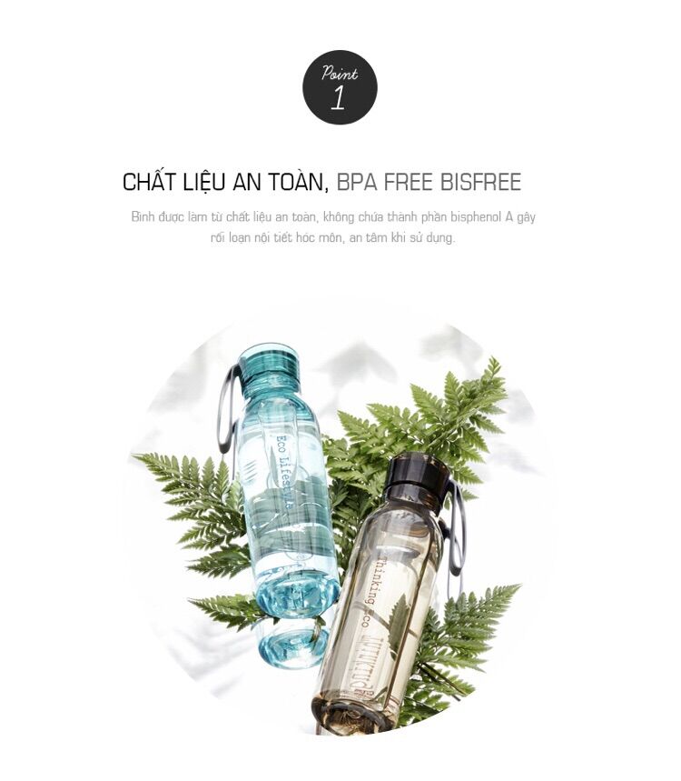 [Lock&Lock] Chính Hãng Bình đựng nước Eco Water Bottle 550ml