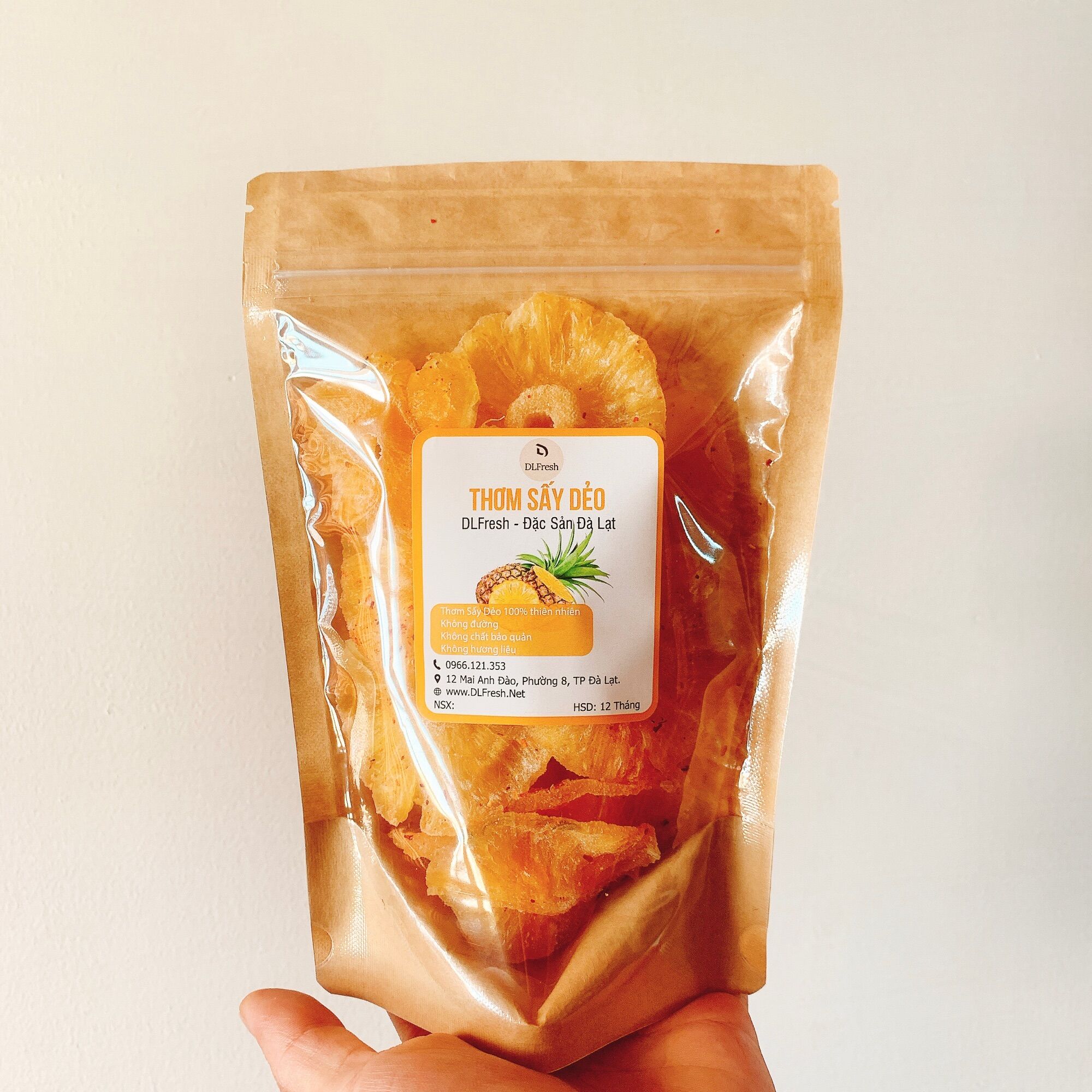 Thơm sấy muối ớt DLFresh thơm sấy dẻo vị muối ớt