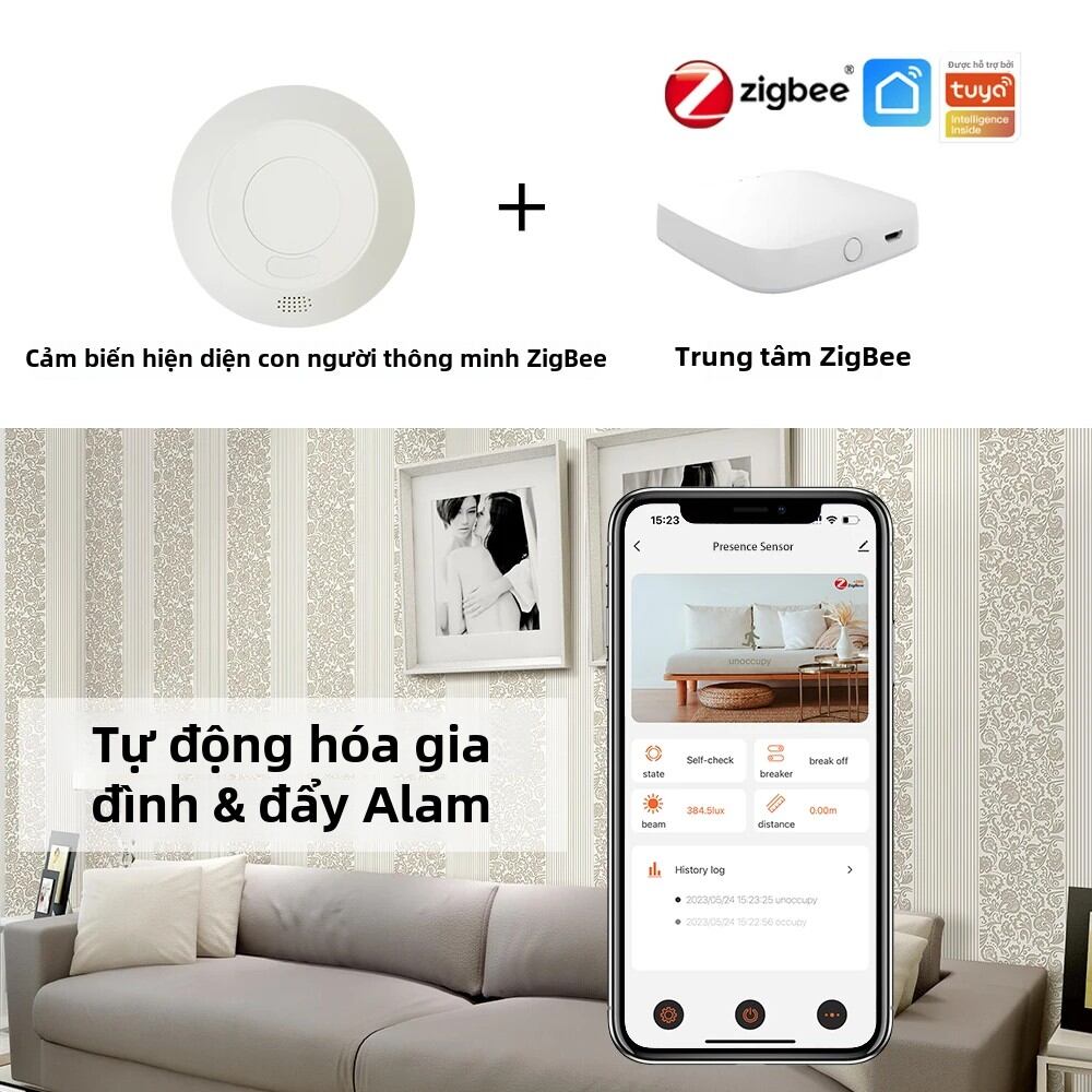 ZigBee 24G MmWave Radar Cảm Biến Chuyển Động Cho Công Tắc Đèn Tuya Cuộc Sống Thông Minh Tương Thích Cơ Thể Con Người Hiện Diện Phát Hiện 110/220V Nhà Tự Động Hóa