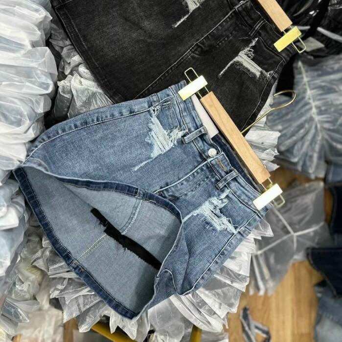 Chân váy jean cao cấp chuẩn shop