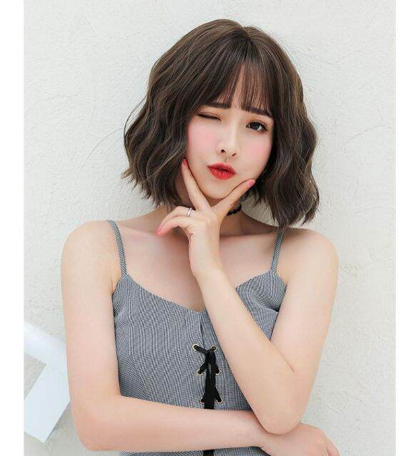 Tóc Giả nữ ngắn xoăn sóng xù siêu cấp S077