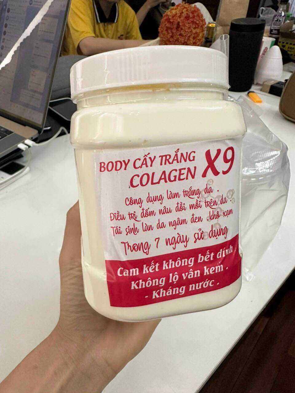 Kem body cấy trắng collagen X9 hủ 1kg