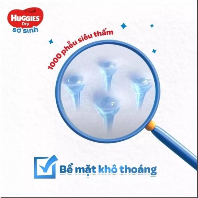 Tã dán sơ sinh Huggies NB 74(cộng 10 miếng)