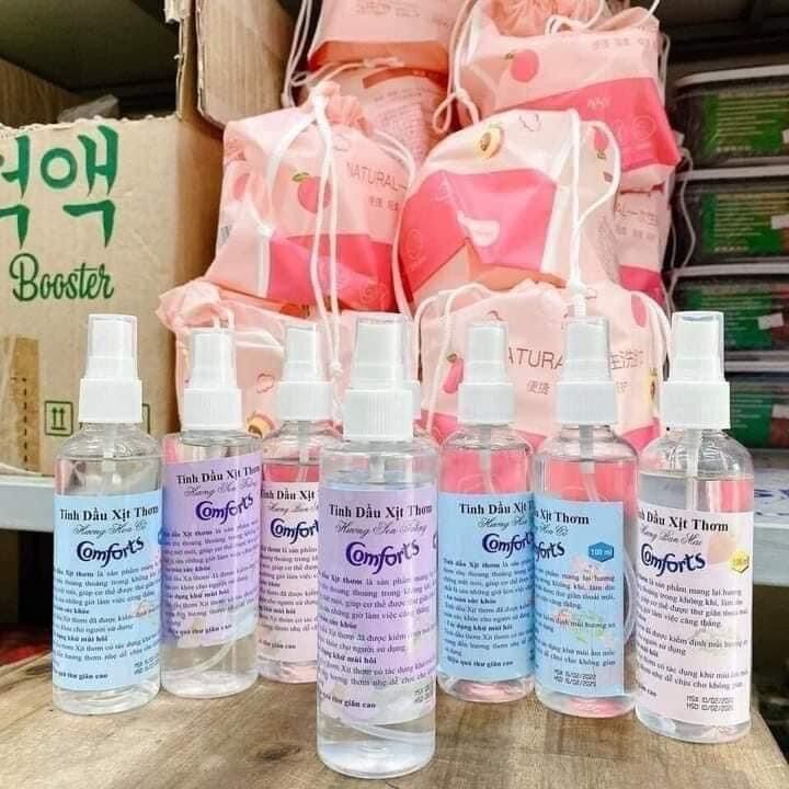 XỊT THƠM XẢ VẢI KHÔ Comfort 100ml bao thơm