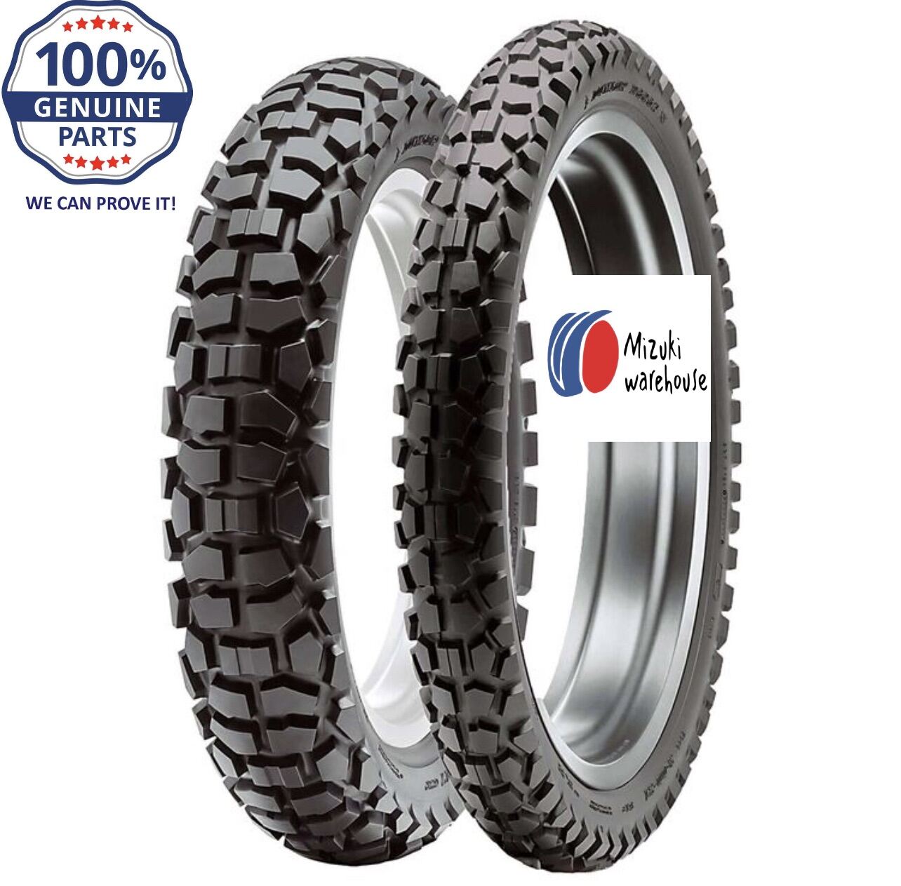 ダンロップ D604 前後セット バリ山 3.00-21 4.60-18 D604 ダンロップ