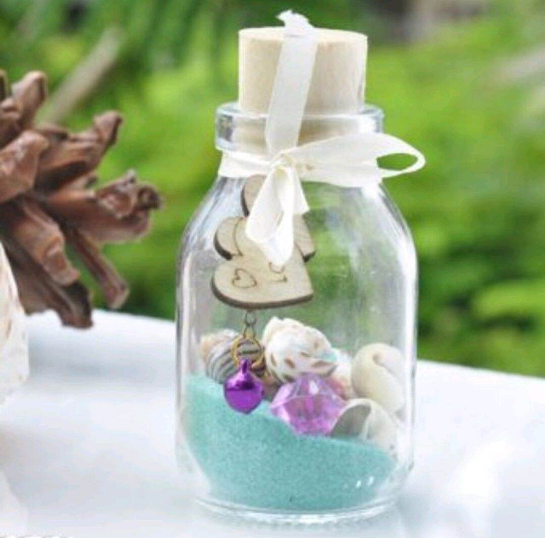 LỌ THỦY TINH 50ML / LỌ DÙNG TRANG TRÍ / NÚT GỖ  - NÚT NHỰA