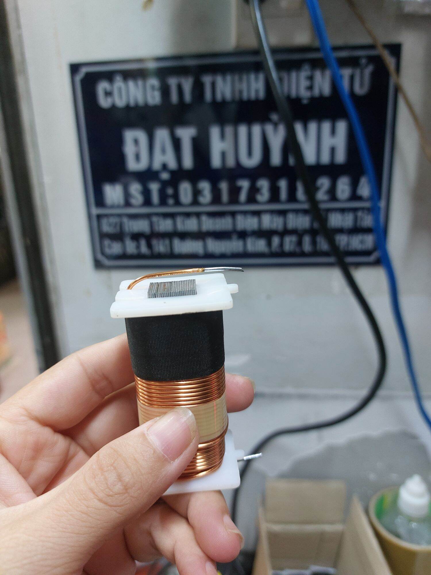 Large Long White Speaker Frequency Divider Inductor (D= 59mm)_ 1 Piece