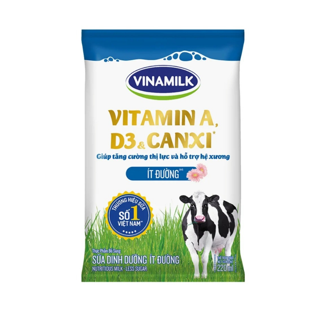 Combo 10 bịch sữa tươi tiệt trùng Vinamilk 220 ml