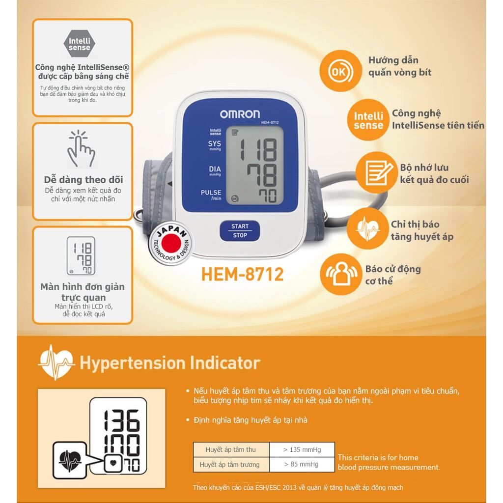 Máy đo huyết áp omron 8712