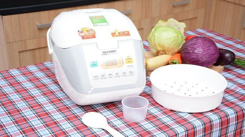 Nồi cơm điện tử sharp 1.8 lít ks-com18v - hàng chính hãng