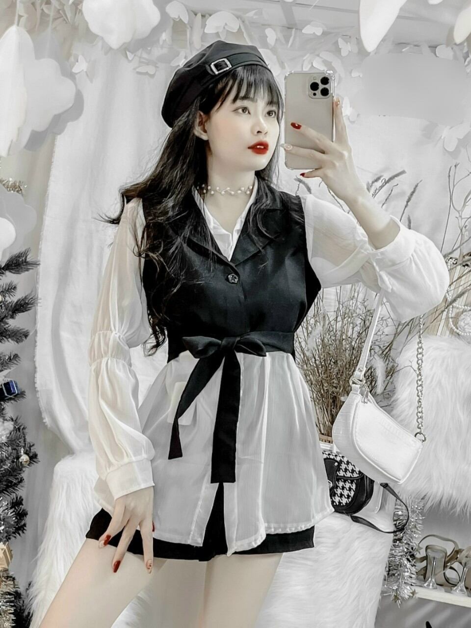 ÁO SƠMI KÈM VEST SÁCH NÁCH CỘT EO