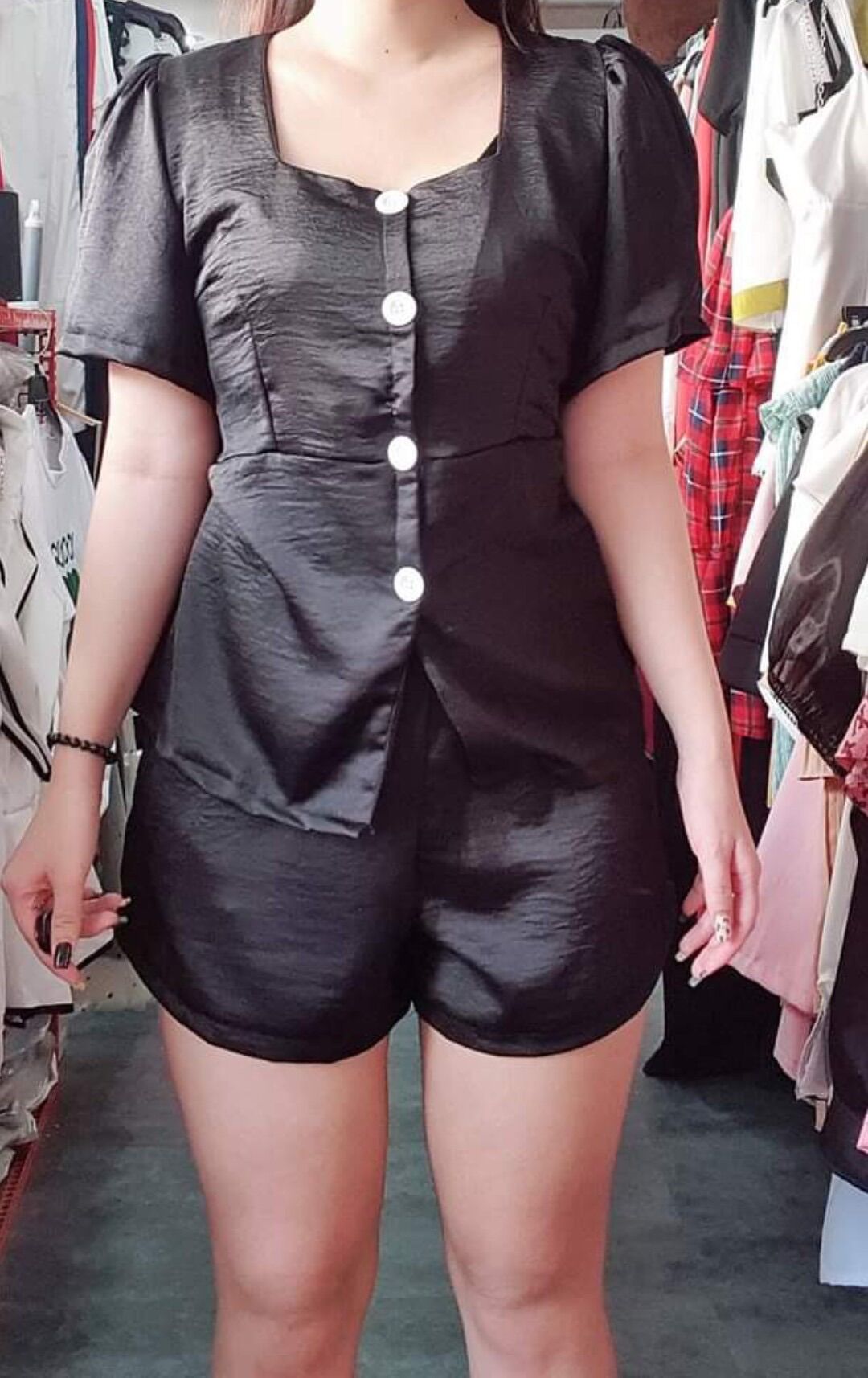 [Ảnh thật] 55-90kg Bigsize SET ÁO CỔ U THIẾT KẾ