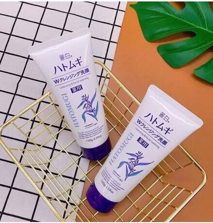 Sửa rửa mặt tẩy trang làm sáng da Hatomugi 130g
