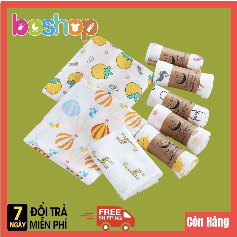 Khăn tắm, khăn quấn xô aden 2 lớp 100x120cm cho bé