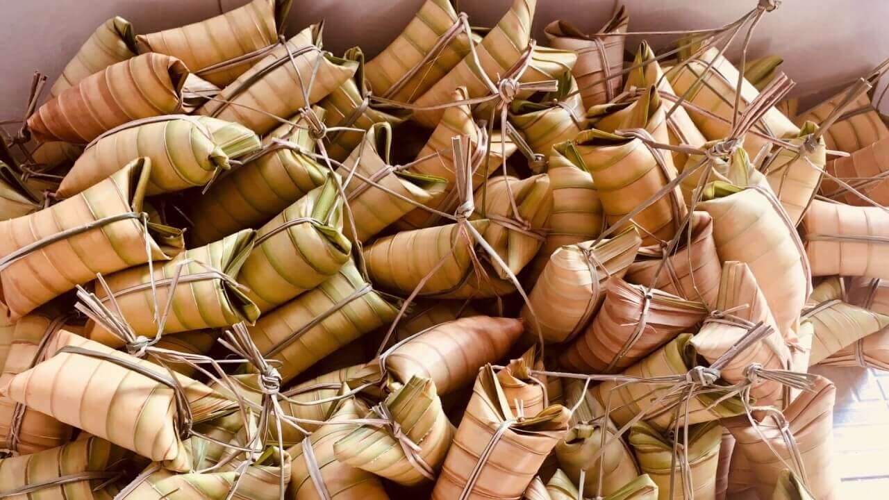 Bánh Lá Dừa Nhân chuối 10 cái