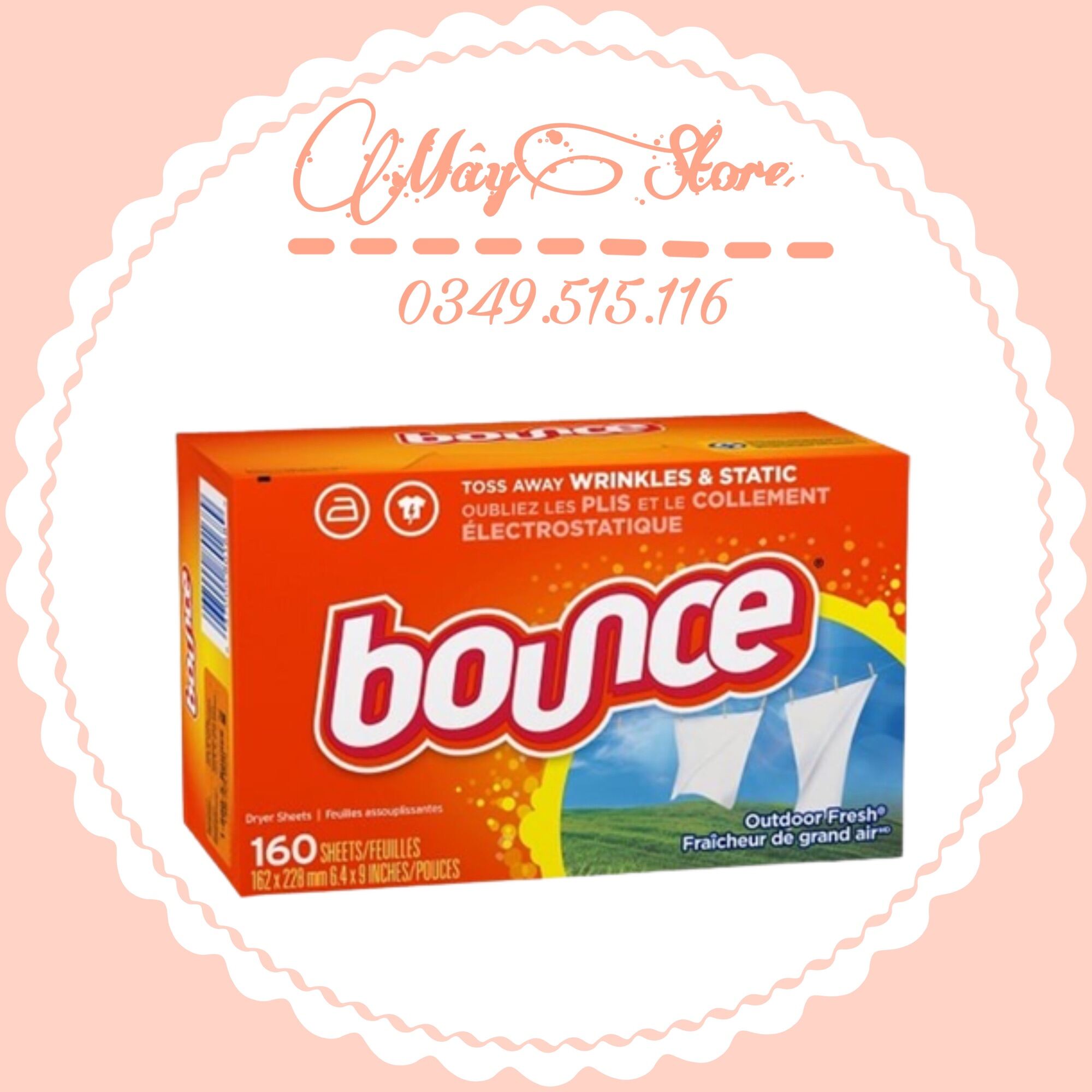 Giấy Thơm Quần Áo Bounce Nội Địa Mỹ 160 Tờ Hoặc 320 Tờ