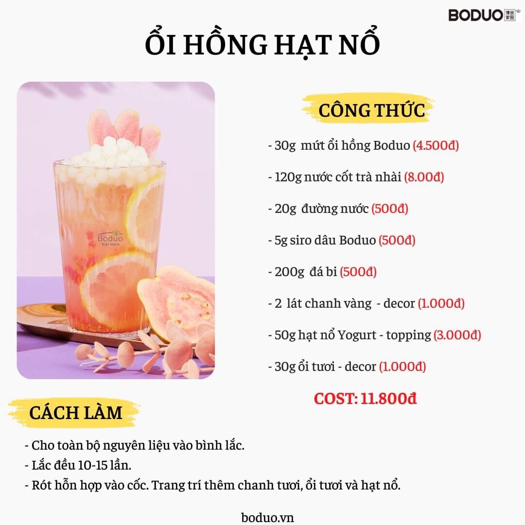 Mứt ổi hồng Boduo hộp 1kg