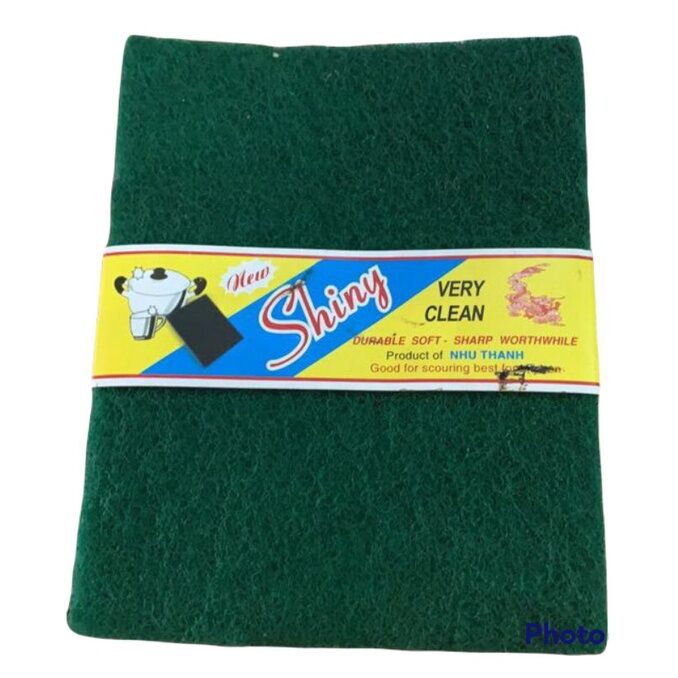 Miếng Cước Rửa Chén Xanh Nhám Lớn 14x18cm