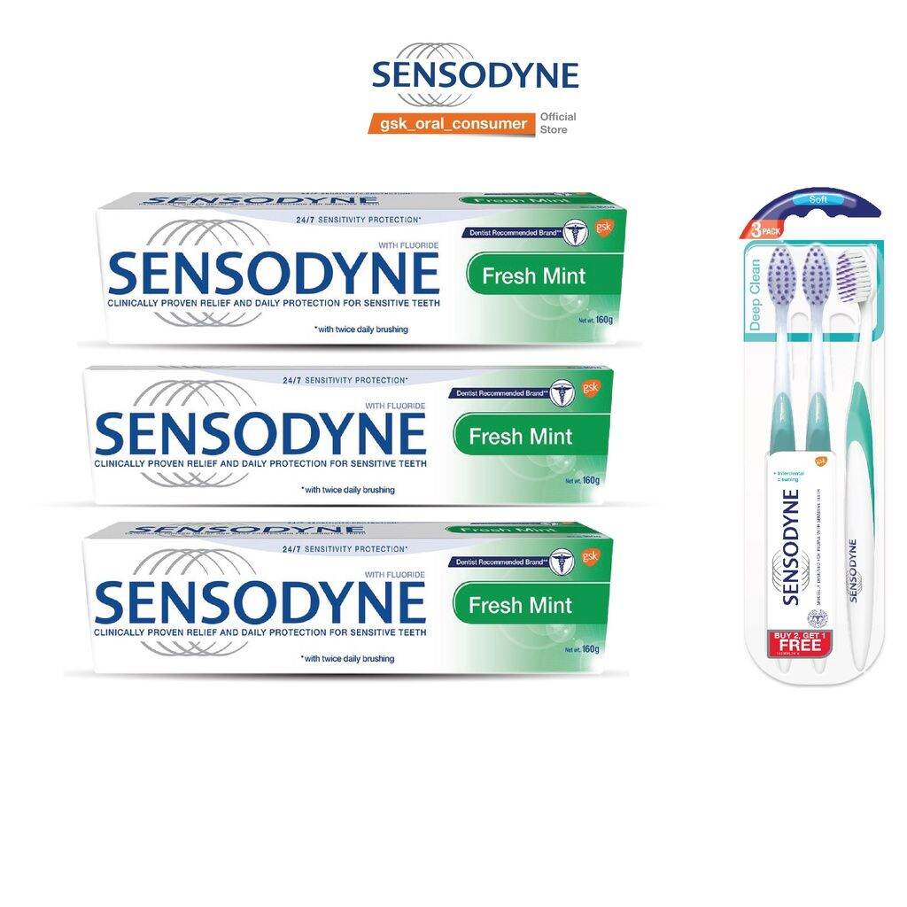 Kem Đánh răng sensodyne trắng sáng giảm ê buốt