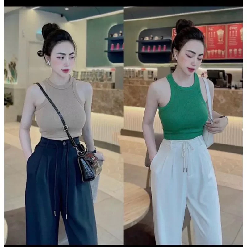 ÁO CROPTOP THUN KIỂU BA LỖ ĐẸP B999