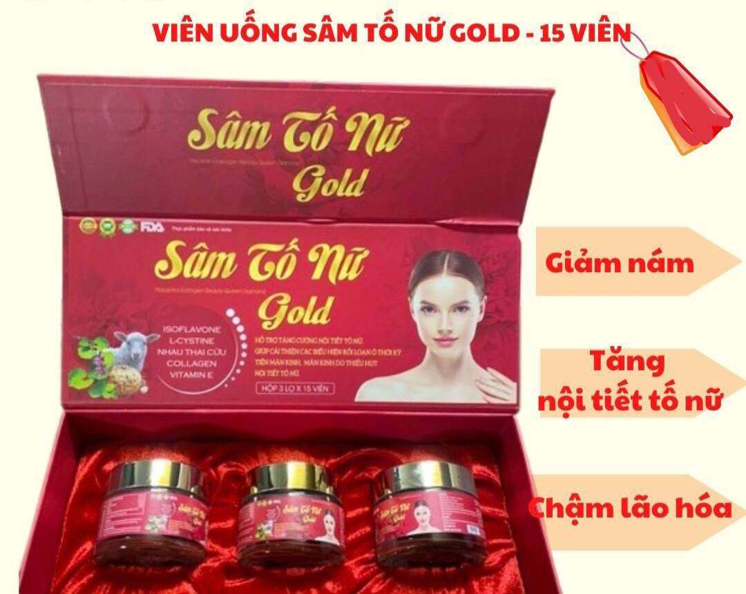 Hộp 3Lọ -Viên Uống Sâm Tố Nữ Placentra Estrogen Beauty Queen Diamond Gold Giúp Tăng Vòng Một  Cân Bằng Nội Tiết Tố Nữ Đẹp Dáng Sáng Da Cải Thiện Biểu Hiện Rối Loạn Thời Kỳ Tiền Mãn Kinh- Hiếu Thủy phamacy
