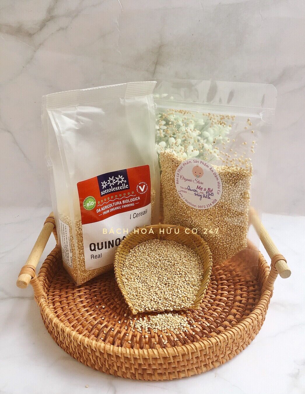 Hạt Quinoa trắng hữu cơ Sottolestelle - Ý